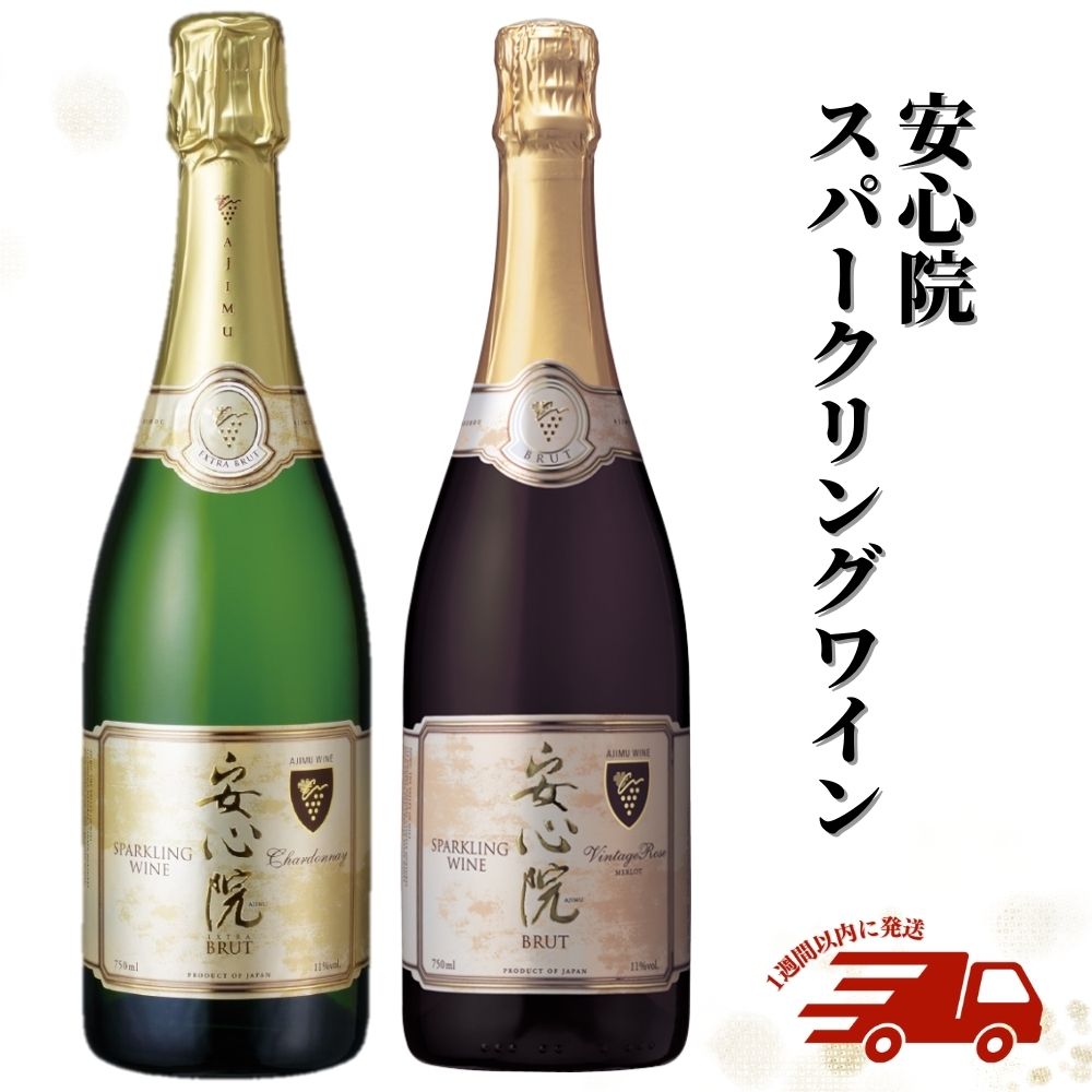 【ふるさと納税】安心院スパークリングワイン白・ロゼ 750ml 各1本 数量限定(更新有) 金賞受賞 【スピード発送】送料無料