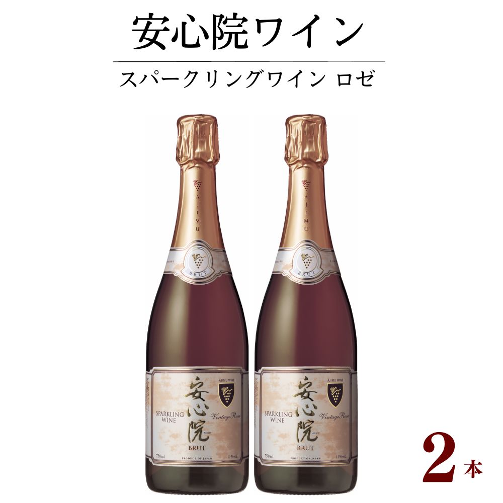 楽天大分県宇佐市【ふるさと納税】安心院スパークリングワイン ロゼ（計1.5L・750ml×2本）酒 お酒 ワイン スパークリングワイン ロゼ ぶどう 葡萄 常温【107303400】【時枝酒店】