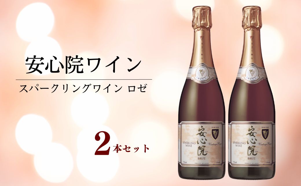 【ふるさと納税】安心院スパークリングワイン ロゼ(計1.5L・750ml×2本)酒 お酒 ワイン スパークリングワイン ロゼ ぶどう 葡萄 常温【107303400】【時枝酒店】