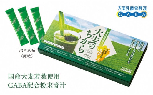 大麦若葉青汁 大麦のちから(計90g・3g×30袋)青汁 大麦若葉 GABA 飲料 粉末 常温[101601900][江戸心本館USA 未来ファクトリー事業部]