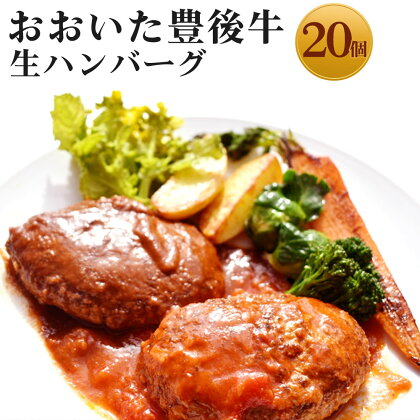 おおいた豊後牛生ハンバーグ(計3.2kg・160g×20個)牛肉 お肉 焼くだけ 簡単調理 手作り おかず【110200400】【吉野】