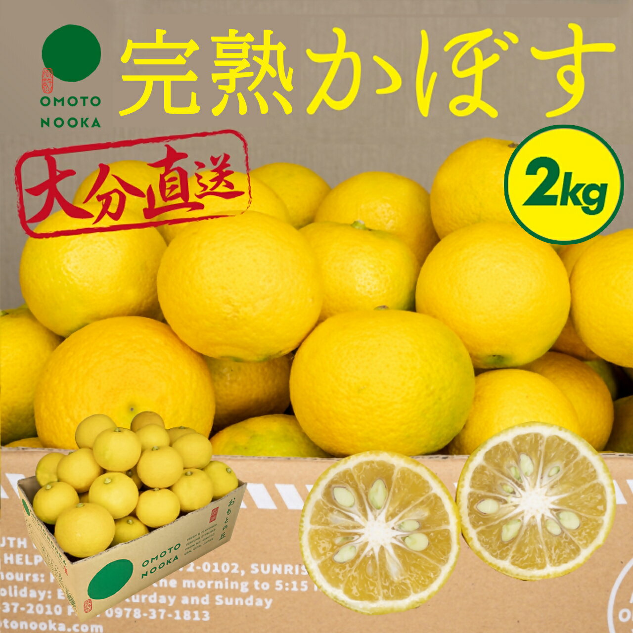 【ふるさと納税】＜先行予約受付中 2024年11月中旬から順次発送予定＞完熟かぼす 約2kg かんきつ 柑橘 期間限定 おもとの丘【111300300】【未来農林】