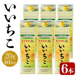 【ふるさと納税】いいちこ パック 20度(計10.8L・1.8L×6本)酒 お酒 むぎ焼酎 1800ml 麦焼酎 いいちこ 常温 三和酒類 紙パック【104304000】【山添産業】