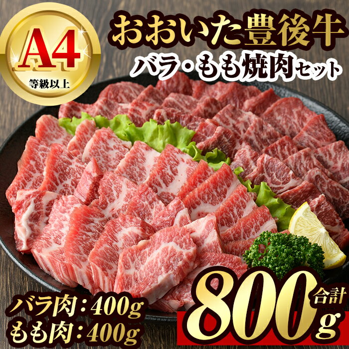 豊後牛バラ・もも 焼肉 セット(計800g・牛バラ400g・牛もも400g)牛肉 お肉 豊後牛 焼き肉 バーベキュー 冷凍 国産 大分県産[106401500][まるひで]