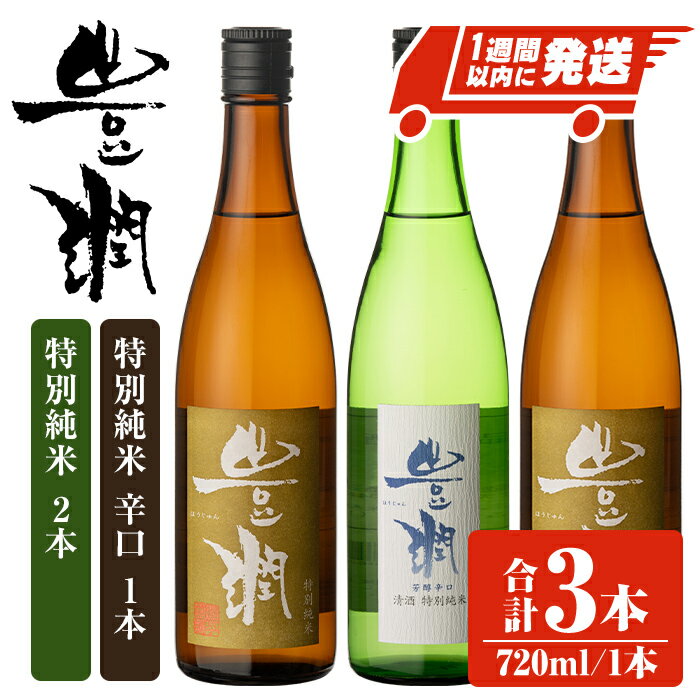 【ふるさと納税】豊潤特別純米＆豊潤特別純米辛口セット 合計2.16L・720ml 3本 酒 お酒 特別純米 720ml 辛口 アルコール 飲料 常温 飲み比べ セット【107301300】【時枝酒店】