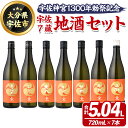 【ふるさと納税】<数量限定>宇佐神宮1300年勅祭記念 「宇佐7蔵 地酒セット」(合計5.04L・720ml×7本) 麦焼酎 日本酒 いいちこ 兼八 久保 道中...