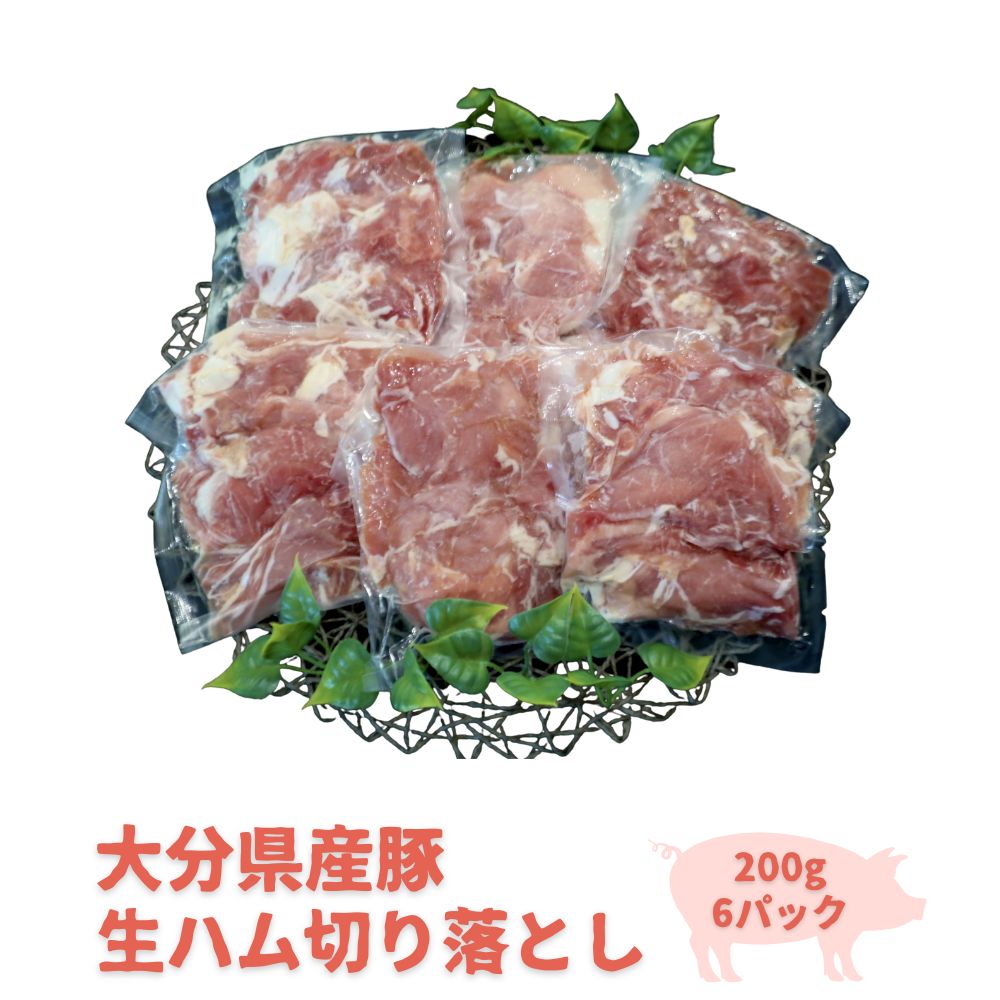 【ふるさと納税】大分県産豚生ハム切り落としセット(計1.2kg・200g×6P)国産 豚肉 生ハム 切り落とし おつまみ サラダ パーティー 大分県産 セット【102000100】【サンセイ　安心院ソーセージ】