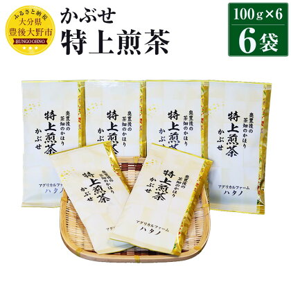 特上煎茶 かぶせ 100g×6袋 600g 大分県産 お茶 日本茶 茶葉 セット エコファーマー認定農家 減農薬 減化学肥料栽培