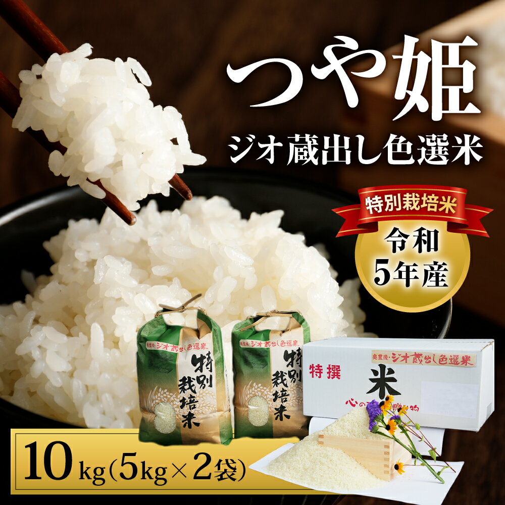 【ふるさと納税】令和5年産 つや姫 ジオ蔵出し色選米 特別栽培米 10kg （5kg×2袋） ブランド米 ジオパーク お米 精米 白米 弁当 ごはん ご飯 コメ 和食 おにぎり 大分県 豊後大野市産 送料無料