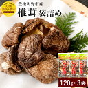 【ふるさと納税】椎茸 袋詰め 計360g 120g×3袋 大容量 小分け 家庭用 山盛り 大分県豊後大野市産 しいたけ 干ししいたけ 乾燥椎茸 乾椎茸 香信 原...