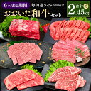 【ふるさと納税】【6ヶ月定期便】毎月違うセットが届く!おおいた和牛セット 合計約2.45kg 和牛 牛肉 月替わり 食べ比べ 6回 定期便 料理 焼肉 焼き肉 ...