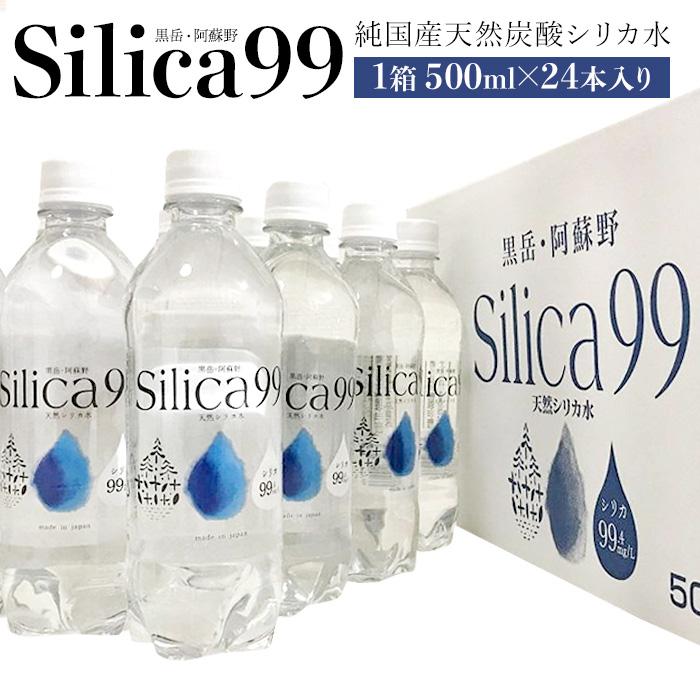 【ふるさと納税】天然炭酸水Silica99　500ml×24