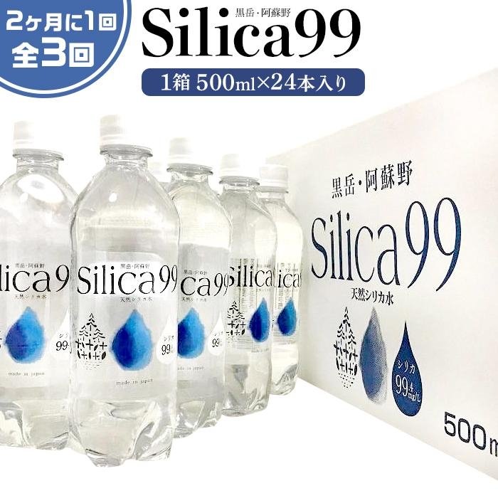 【ふるさと納税】＜2か月に1度のお届け！全3回 定期便＞天然炭酸水Silica99　500ml×24本 | 定期便 由...