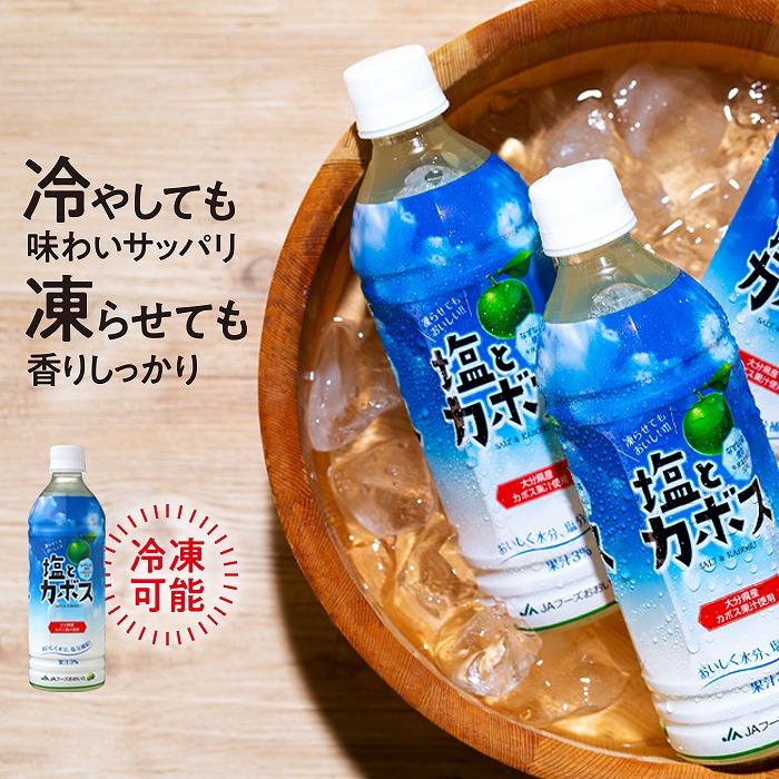 【ふるさと納税】塩とカボス　495ml×24本 | 湯布院 由布院 由布市 大分県 大分 九州 かぼす カボス 飲料 飲み物 スポーツドリンク ジュース 送料無料 お取り寄せ おすすめ 返礼品