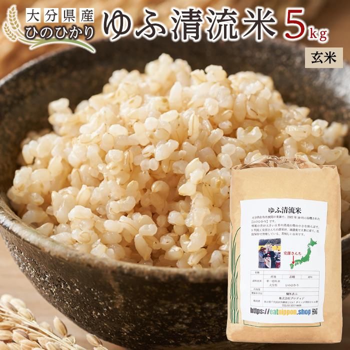 【ふるさと納税】大分県産ひのひかり「ゆふ清流米」【玄米】5kg | 大分 九州 返礼品 支援 納税 お取り寄せグルメ お取り寄せ 取り寄せ グルメ 米 こめ コメ お米 玄米 ひのひかり ブランド米 おこめ ヒノヒカリ 5キロ 人気 湯布院 由布院 ゆふいん