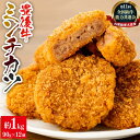 【ふるさと納税】【湯布院】豊後牛ミンチカツ 90g×12個 計1kg以上 | 牛肉 肉 大分県 由布市 ゆふいん 冷凍 手作り 惣菜 お弁当 おかず 揚げ物 簡...