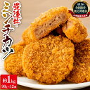 【ふるさと納税】【湯布院】豊後牛ミンチカツ 90g 12個 計1kg以上 | 牛肉 肉 大分県 由布市 ゆふいん 冷凍 手作り 惣菜 お弁当 おかず 揚げ物 簡単 グルメ おつまみ 返礼品 お取り寄せ 楽天ふ…