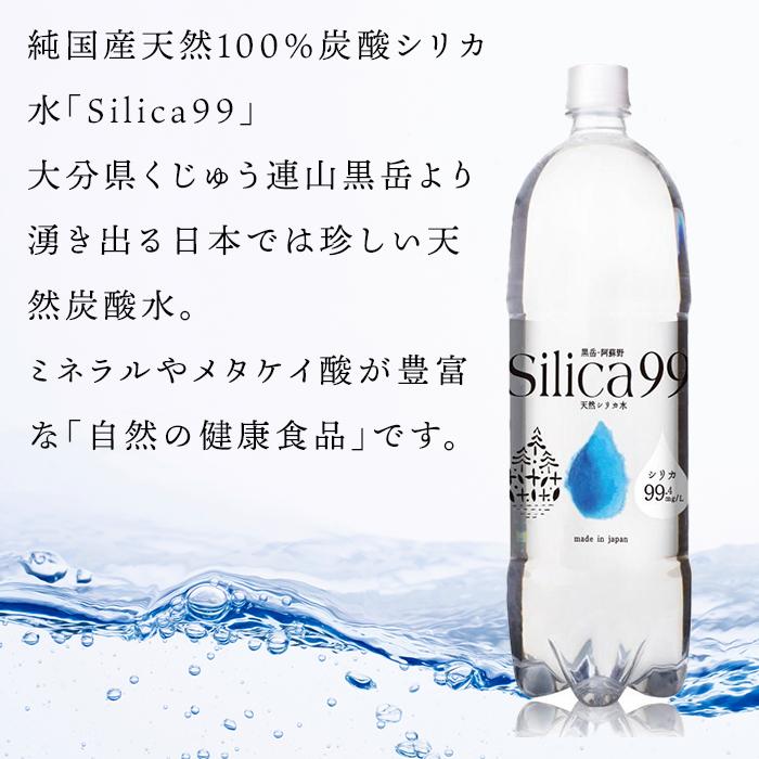 【ふるさと納税】天然炭酸水Silica99　1500ml×12本 | スパークリングウォーター 微炭酸 天然シリカ シリカ 鉱泉水 天然炭酸水 炭酸水 炭酸 炭酸飲料 天然水 お水 水 みず 名産 特産 名産品 ご当地 箱買い まとめ買い 人気 送料無料 おすすめ 湯布院 由布院 ゆふいん