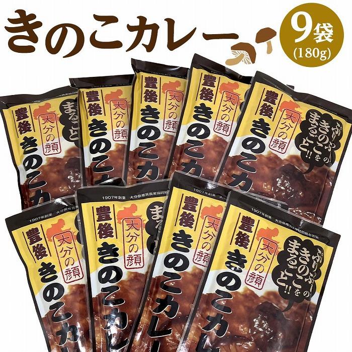 19位! 口コミ数「0件」評価「0」大分県産きのこをまるごと！豊後きのこカレー 180g×9袋 セット | カレー カレーライス レトルト レトルトカレー しいたけ 椎茸 シイ･･･ 