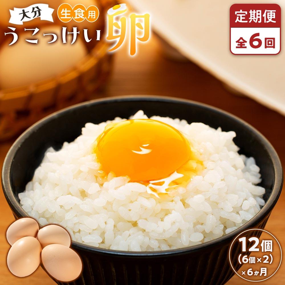 【ふるさと納税】【定期便 全6回】大分うこっけい卵 生食用12個(6個×2パック)<一人暮らしの方におすすめ♪> | 烏骨鶏 卵 たまご 玉子 生卵 高級 お礼の品 特産 名産品 ご当地 ご当地グルメ お取り寄せ グルメ お取り寄せグルメ 大分県 湯布院 由布院 ゆふいん セット