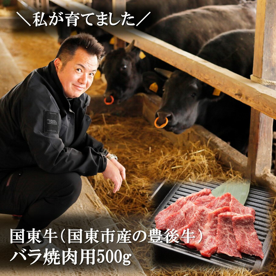 国東牛(国東市産の豊後牛)バラ焼肉用(1口カット)500g