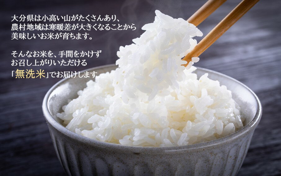 【ふるさと納税】令和5年産 6ヶ月定期便 大分県産 ひのひかり 無洗米 5kg×6回発送 ヒノヒカリ 手間いらず 時短 キャンプ