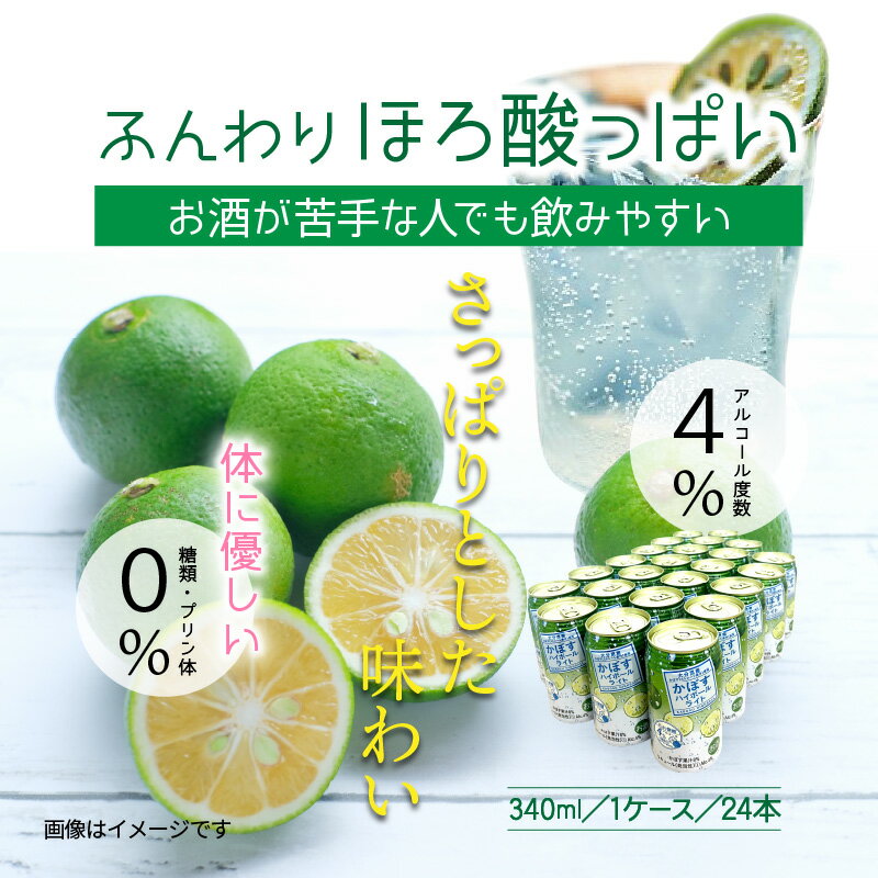 【ふるさと納税】無糖ですっきりリニューアル！かぼすハイボールライト（1ケース/24本）