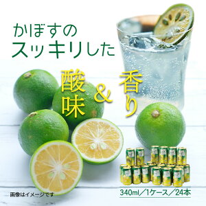 【ふるさと納税】かぼす ハイボール 340ml × 24本 1ケース ストレート 果汁 アルコール 8% リキュール クエン酸 ビタミンC サプリメントとして 酸味 まろやか 爽快 スッキリ 飲みやすい 大分県産 ご当地ハイボール 本格辛口 お取り寄せ 家飲み パーティー 送料無料