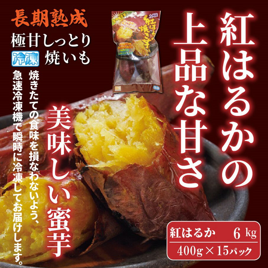 【ふるさと納税】長期熟成！極甘しっとり焼いも/紅はるか6kg（400g×15P）