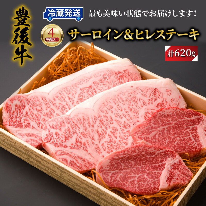 【ふるさと納税】冷蔵発送/豊後牛サーロイン＆ヒレステーキ計620g