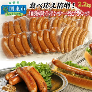 【ふるさと納税】ウィンナー フランクフルト セット 2.2kg 各5パック 粗挽き ソーセージ 小分け 大分県産 豚肉 国産 鶏肉 ボリューム 食べ応え バーベキュー 焼肉 パーティー お取り寄せ グルメ ギフト 送料無料