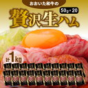 【ふるさと納税】生ハム 1000g 50g 20パック おおいた 和牛 黒毛和牛 国産 大分県産 小分け A4 A5 等級 もも肉 お取り寄せ グルメ 牛のにぎり おつまみ サラダ パーティ 家飲み お土産 手土産 …