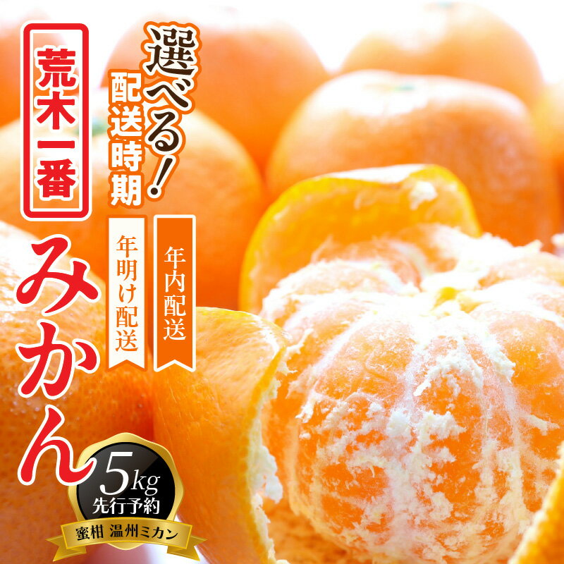 [先行予約]数量限定 選べる配送時期 / 荒木一番みかん5kg 年内配送 年明け配送 蜜柑 温州ミカン