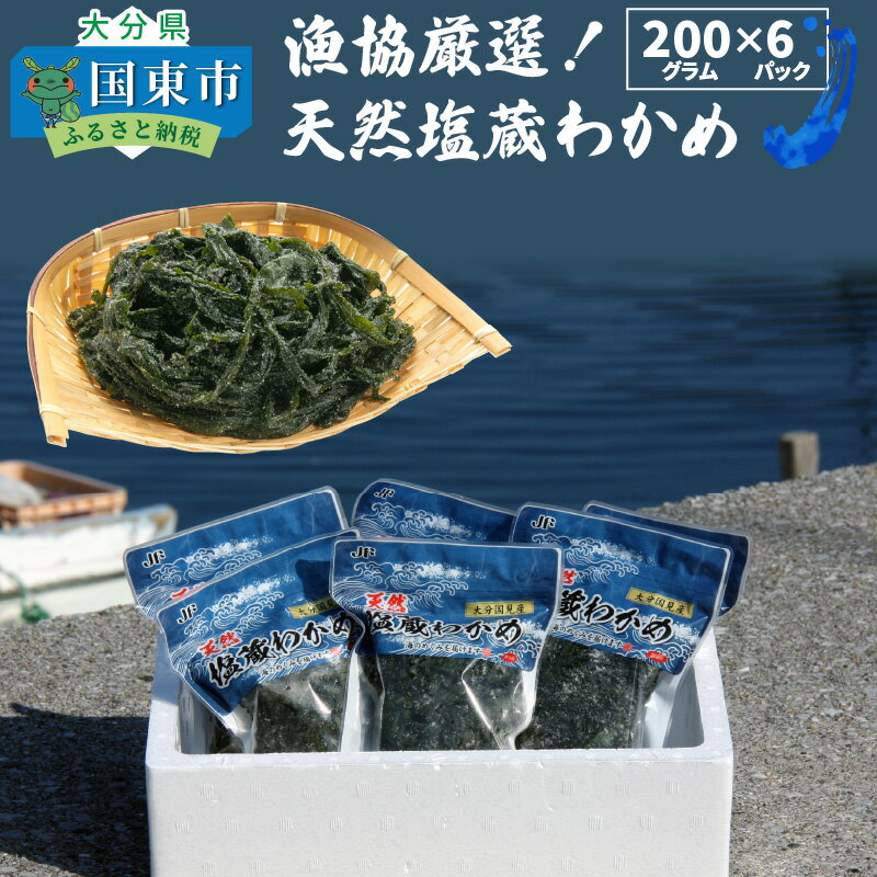 漁協厳選!天然塩蔵わかめ200g×6パック