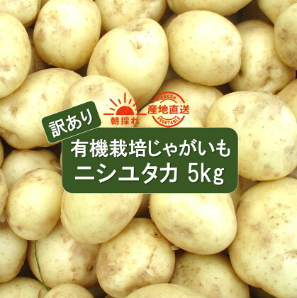 訳あり 有機栽培 じゃがいも 5kg ニシユタカ 朝採れ 直送 有機JAS認証