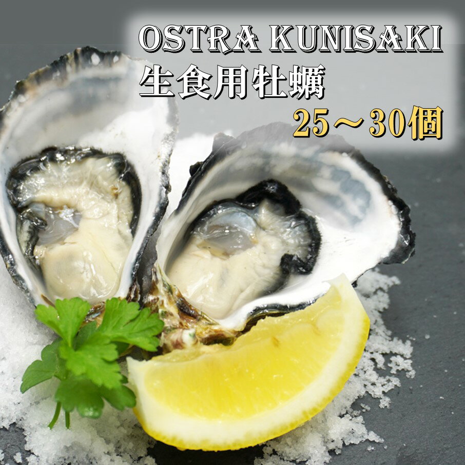 【ふるさと納税】牡蠣 生食用 殻付き Ostra Kunisaki 25 ~ 30個 (殻付き重量40~100g/個)