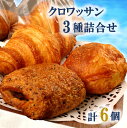 【ふるさと納税】クロワッサン 詰め合わせ 3種 6個 ショコラ ゴマ あんこ 朝食 パン 海辺のパン屋 麦正 バター 100%