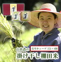 【ふるさと納税】ギフト 自然農 掛け干し 棚田米 ヒノヒカリ 真空キューブ 2合×4個 (2箱) 米 1.2kg 贈答