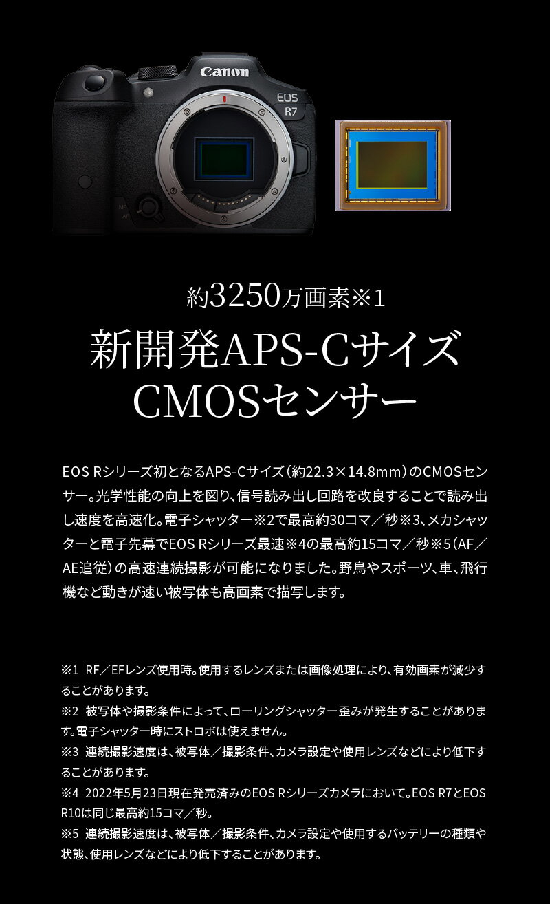 【ふるさと納税】キヤノンミラーレスカメラ EOS R7 ボディー 家電 写真 正規品 高画質 高感度 APS-Cサイズ ミラーレス一眼 Canon キャノン