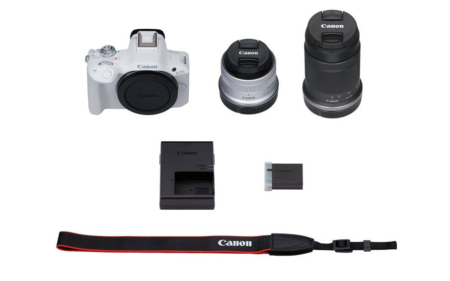 【ふるさと納税】 キヤノン ミラーレスカメラ EOS R50 ダブルズームキット ホワイト ブラック 正規品 高画質 コンパクト 軽量 Canon キャノン 送料無料 一眼 家電