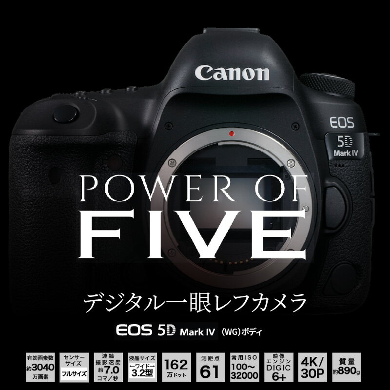 【ふるさと納税】キヤノン一眼レフカメラ(EOS5DMarkIV（WG）ボディ)