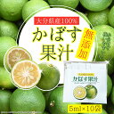 【ふるさと納税】 無添加 かぼす 果汁 100% 大分県産 50ml (5ml × 10 パック ) 九州産 国産 送料無料 カボス かぼす 柑橘 果物 焼き魚...