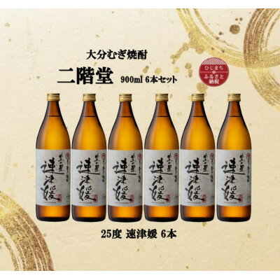 大分むぎ焼酎　二階堂速津媛25度(900ml)6本セット【1494411】