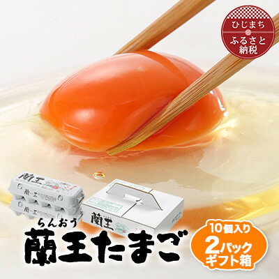 【ふるさと納税】蘭王たまご 10個入り2パック ギフト箱でお届け_ 卵 たまご ブランド卵 蘭王 国産 美味しい 人気 おすすめ ギフト 送料無料【151975...