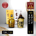 【ふるさと納税】【毎月定期便】二階堂吉四六つぼと吉四六びん25度(720ml)2本セット 全12回【4009959】