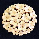 【ふるさと納税】つげ細工 ブローチ(桜) 5.5cm【1116504】