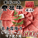 【ふるさと納税】訳あり!おおいた豊後牛赤身霜降りしゃぶしゃぶすき焼き用(肩・モモ)(600g)(日出町)【配送不可地域:離島】【1571712】