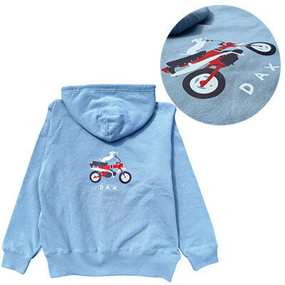 【ふるさと納税】DAX ジップアップパーカー(ユニセックス)【XLサイズ　アシッドブルー】【1644633】