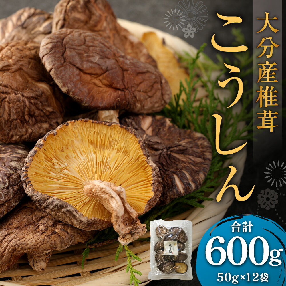 【ふるさと納税】大分産 椎茸 こうしん 計約600g（約50g×12袋） しいたけ きのこ キノコ 茸 乾しいたけ 小分け 国産 九州産 大分県 九重町 送料無料