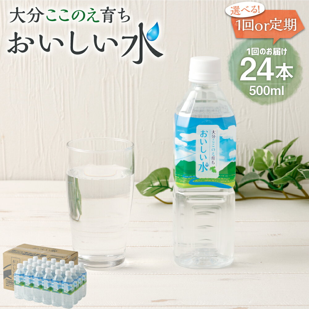 【ふるさと納税】〈発送回数選べる〉大分 ここのえ育ち おいしい 水 1回あたり 500ml×24本 （単品／定期便 3回 6回） 天然水 飲料 飲料水 ミネラルウォーター 九重町 常温 送料無料